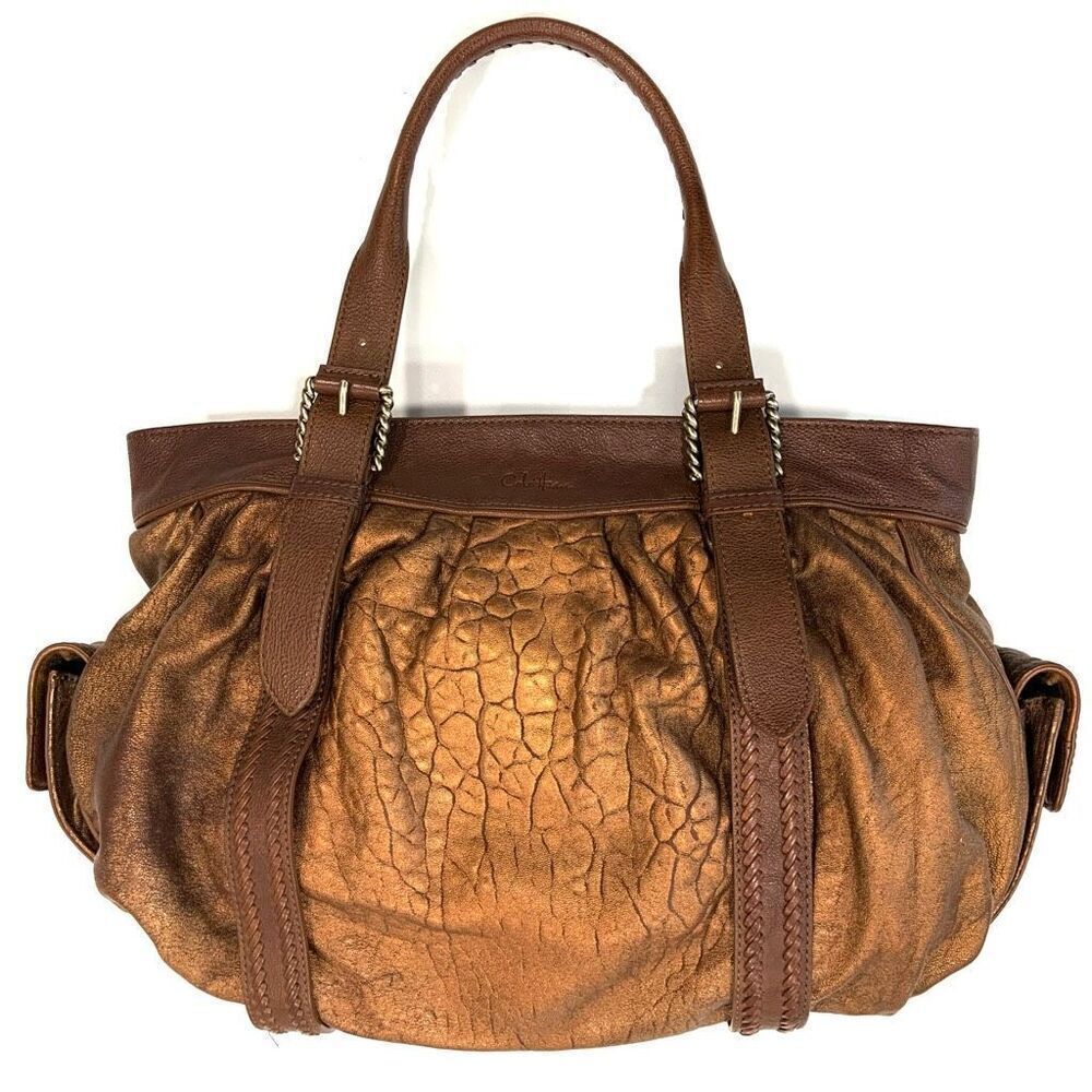 COLE HAAN Large Leather Satchel Bag